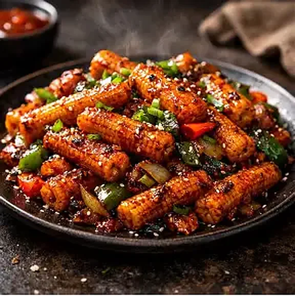 Baby corn chilli