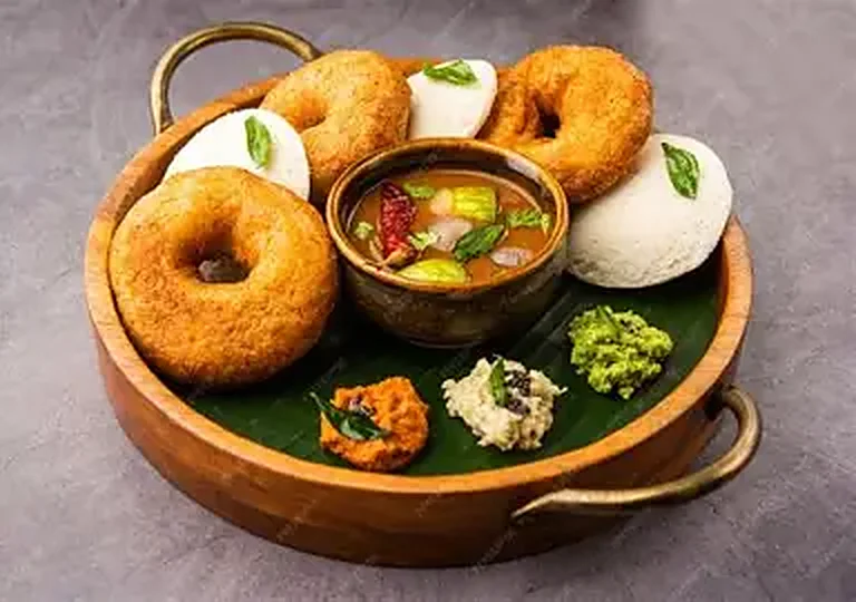 Idli, vada and sambar